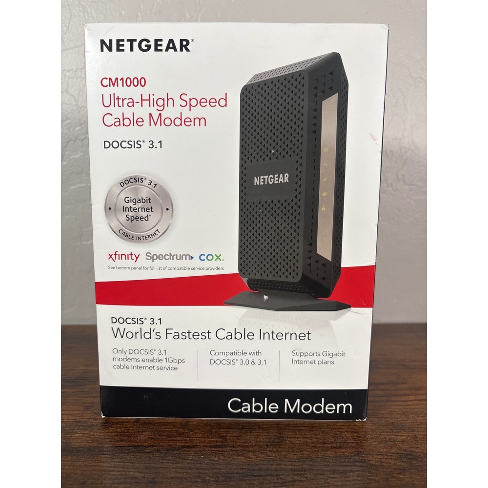 NETGEAR CM1000 DOCSIS 3.1 Ultra-High Speed Cable Modem Gigabit Xfinity Spectrum